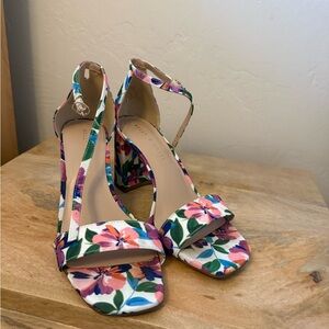 Floral Print Women's Heels